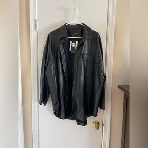 Boohoo Oversized Pleather Jacket
